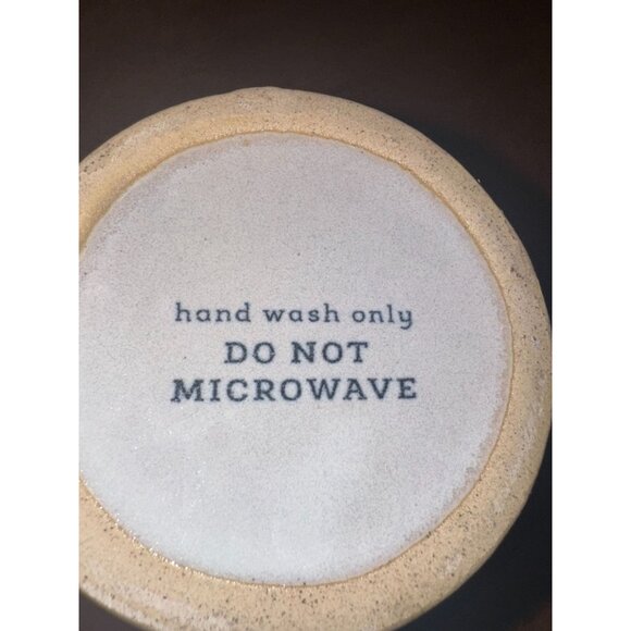 Set Of 2 Ceramic Mugs With Wrapped Handles Rustic Design Hand Wash Only - Picture 4 of 7